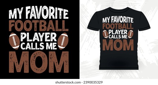 Football Player Lover Funny Grandma Vintage Mother's Day T-shirt Design