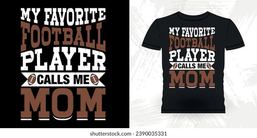 Football Player Lover Funny Grandma Vintage Mother's Day T-shirt Design