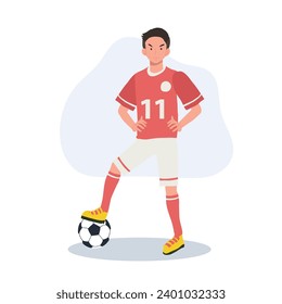 football player. Man Kicking Ball. Soccer Player. male characters playing football. 