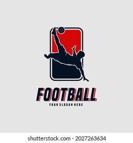 Football Player Man Logo Design