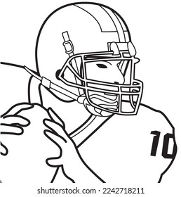 football player number 10 line art