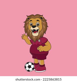 football player on a cute animation and a cartoon character