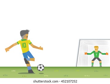Football player on the sports field. Soccer players in action on white background. Sport moments for tournament.