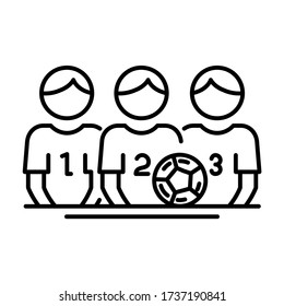 Football player - outline icon design - vector illustration