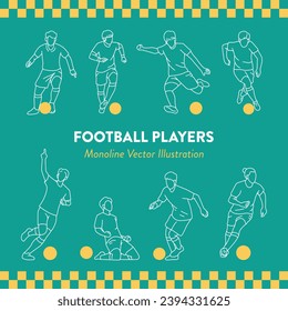 Football Player Pose Vector Collection
