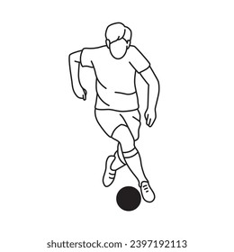 Football Player Pose Vector Collection 4