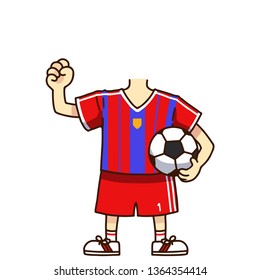 Football player in red/blue Cutout