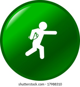 football player running with the ball button