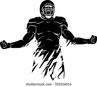 Football Player Screaming