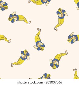 football player ,seamless pattern