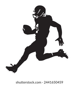 Football player silhouette black and white