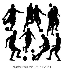 Football player silhouette, dribbling football shadow art, Football player vector, FIFA world cup, champions league, UEFA  Euro cup, Copa America championship, Neymar or Messi silhouette