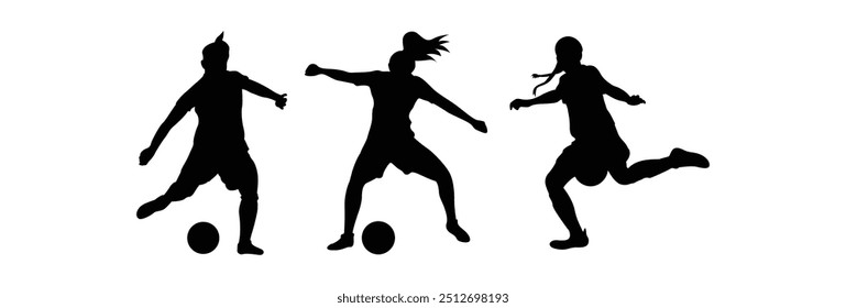Football player silhouette vector. Football player silhouette