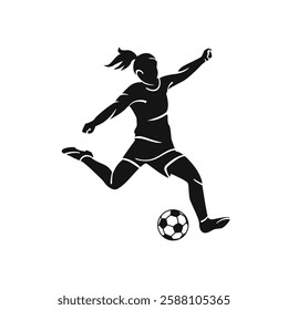  Football player Silhouette vector icon.