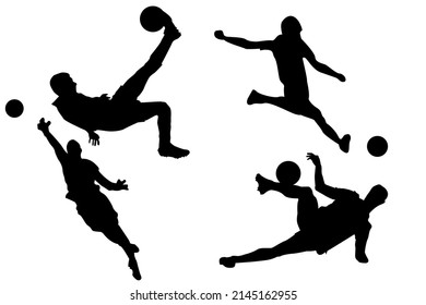 Football player silhouette. Vector illustration