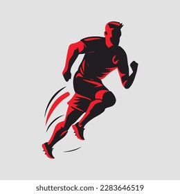 football player silhouette vector illustration. American football player silhouette. Rugby player vector illustration. Sport player vector illustration.