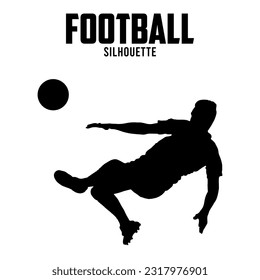 Football Player Silhouette vector stock illustration, football silhoutte 07