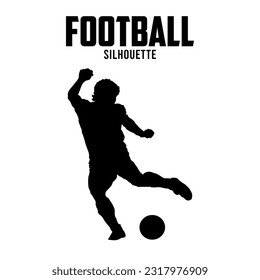 Football Player Silhouette vector stock illustration, football silhoutte 08