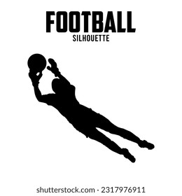 Football Player Silhouette vector stock illustration, football silhoutte 03