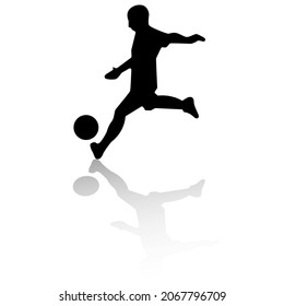 Football player style concept simple clip art vector illustration