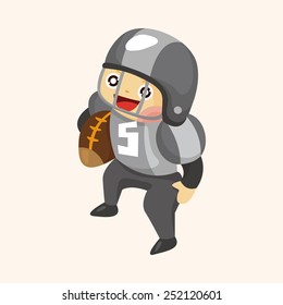 football player theme elements