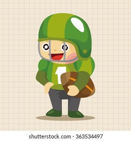 football player theme elements