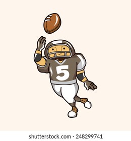 football player theme elements vector,eps