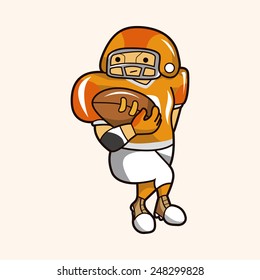 football player theme elements vector,eps