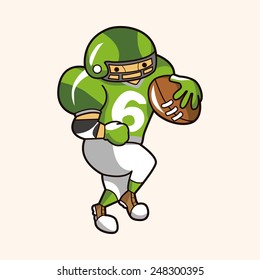 football player theme elements vector,eps