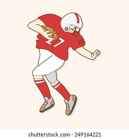 football player theme elements vector,eps