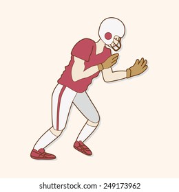 football player theme elements vector,eps