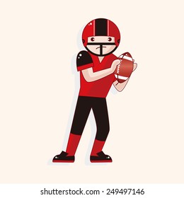 football player theme elements vector,eps