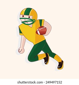 football player theme elements vector,eps