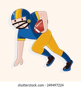 football player theme elements vector,eps