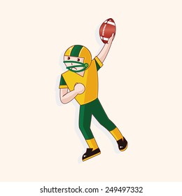football player theme elements vector,eps