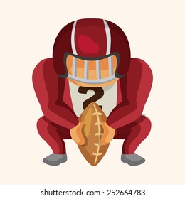 football player theme elements vector,eps