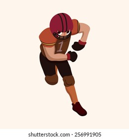 football player theme elements vector,eps