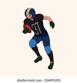 football player theme elements vector,eps