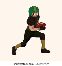 football player theme elements vector,eps