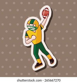 football player theme elements vector,eps