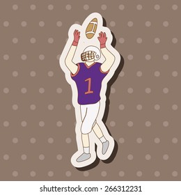 football player theme elements vector,eps