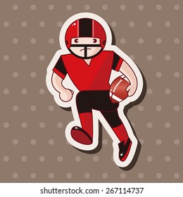 football player theme elements vector,eps