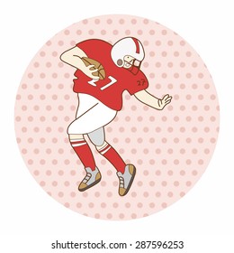 football player theme elements vector,eps
