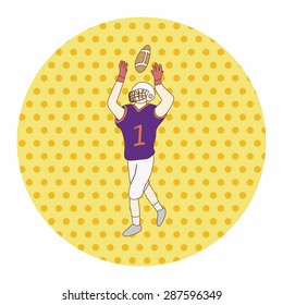 football player theme elements vector,eps
