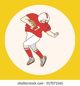 football player theme elements vector,eps