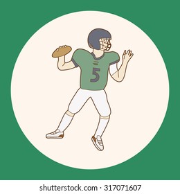 football player theme elements vector,eps