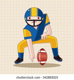 football player theme elements vector,eps