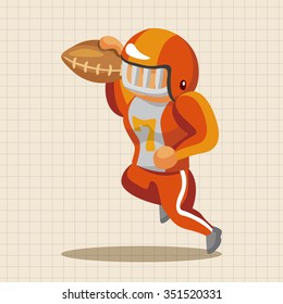 football player theme elements vector,eps