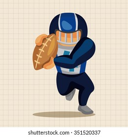 football player theme elements vector,eps