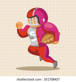 football player theme elements vector,eps